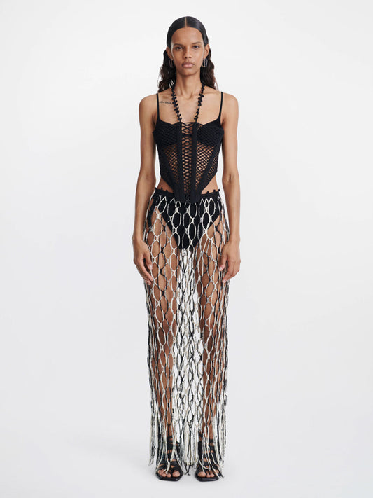 CORAL CROCHET CORSET