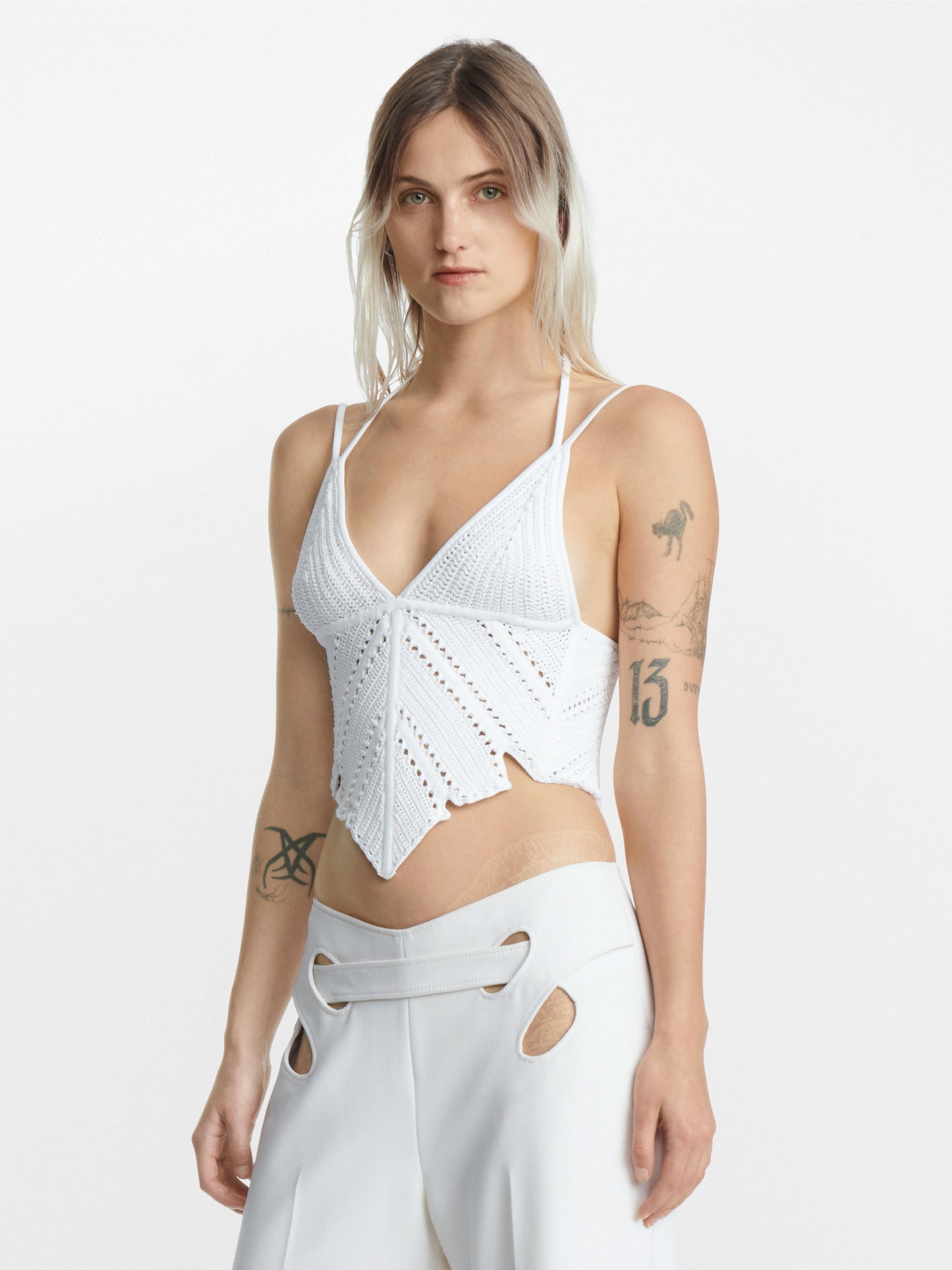 LEAF CROCHET CORSET TOP