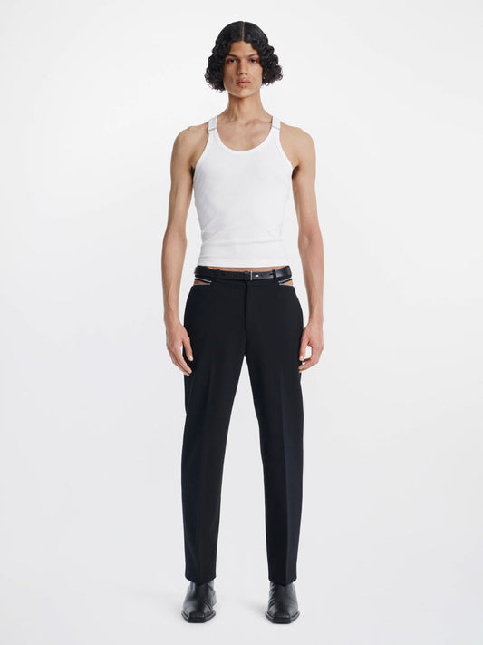 SLIM ZIP WAIST PANT