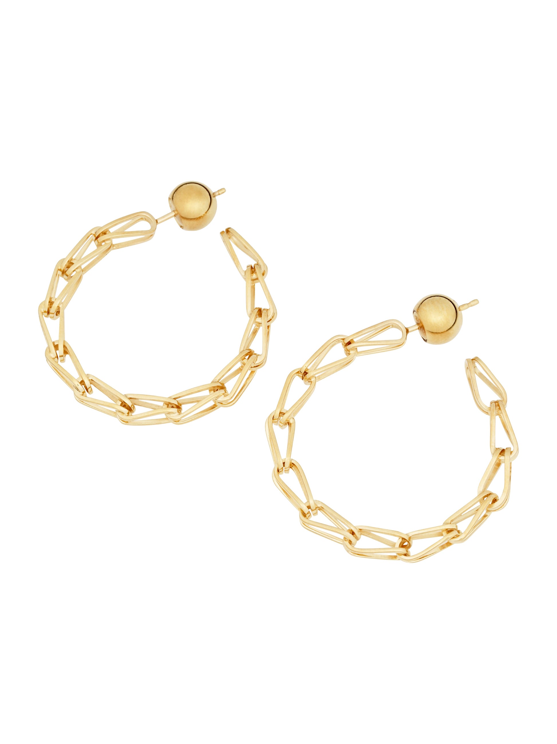 SMALL CHAIN LINK HOOP EARRING