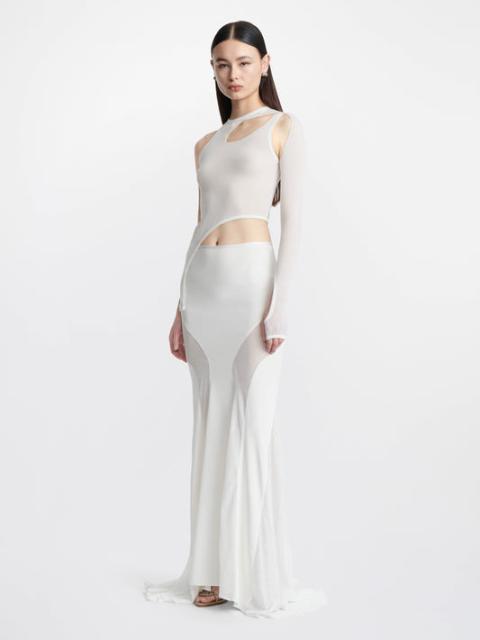 LIGHT CREPE GRADIENT SKIRT