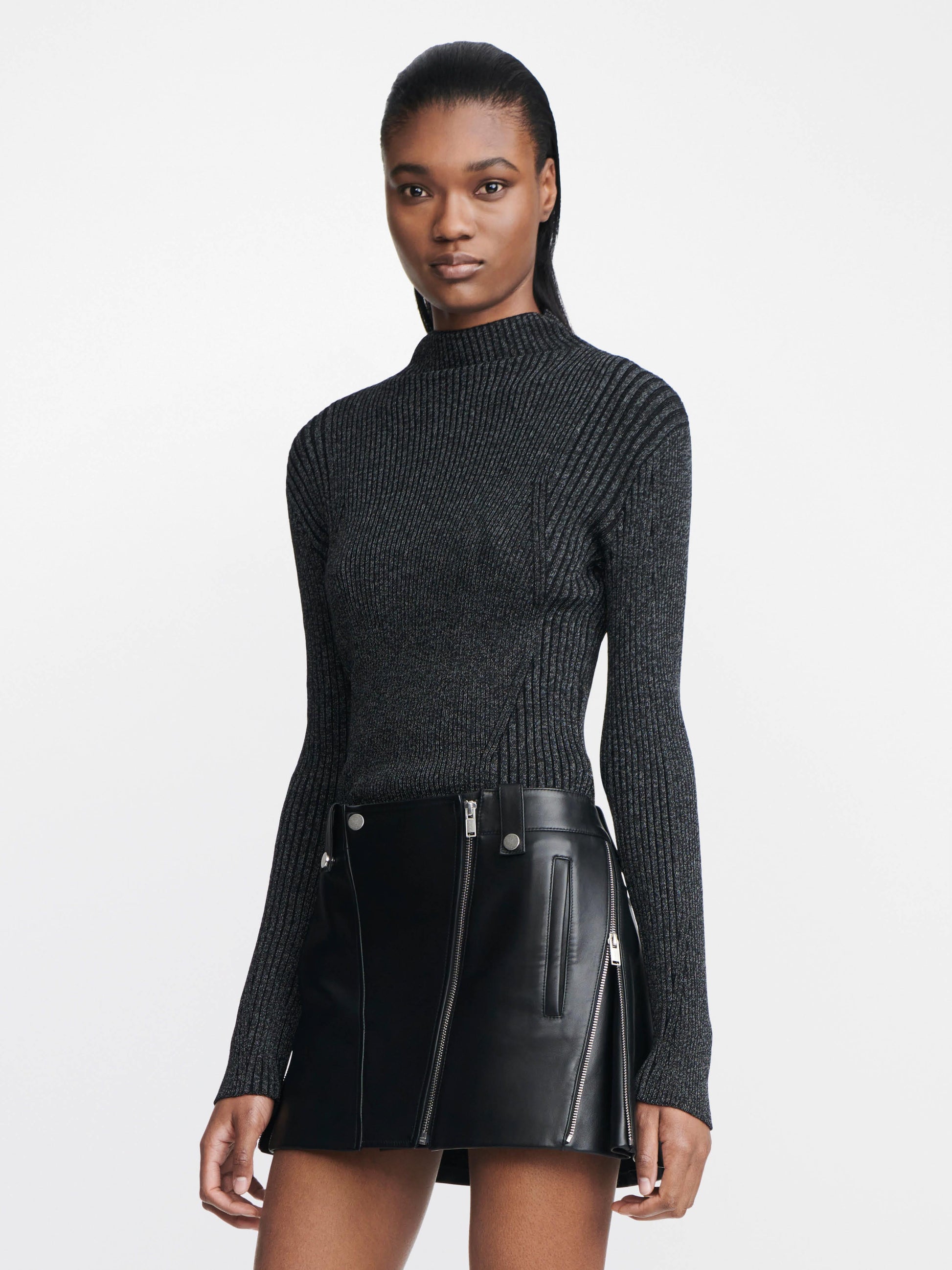 Dion lee leather midi skirt hotsell