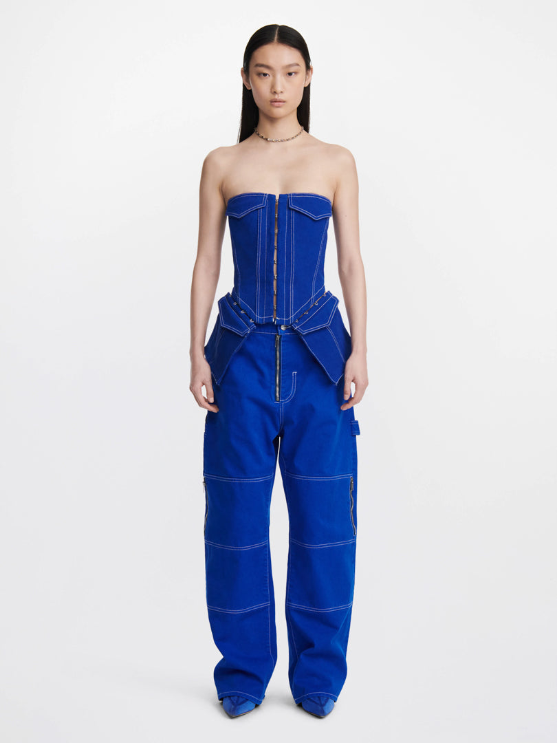 DENIM POCKET CORSET