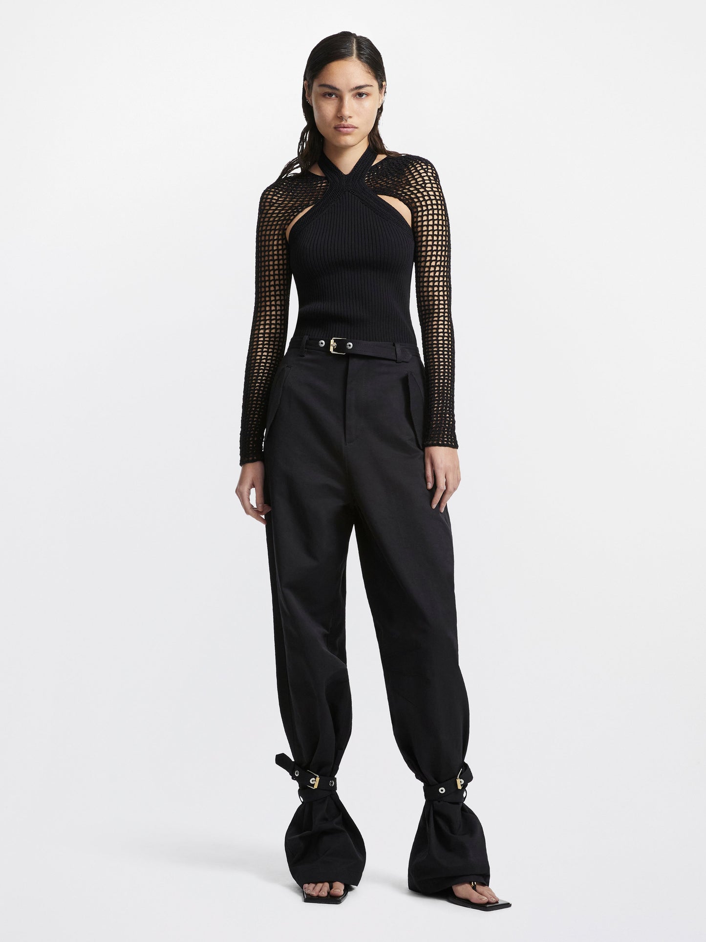 BELTED BLOUSON PANT
