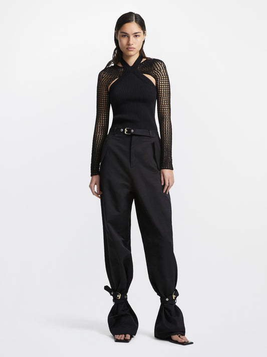 BELTED BLOUSON PANT