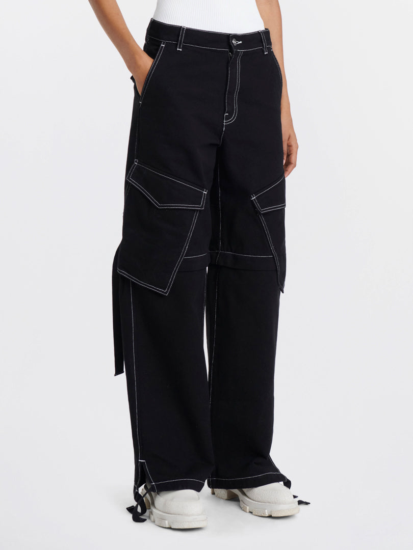 DENIM PARACHUTE PANT