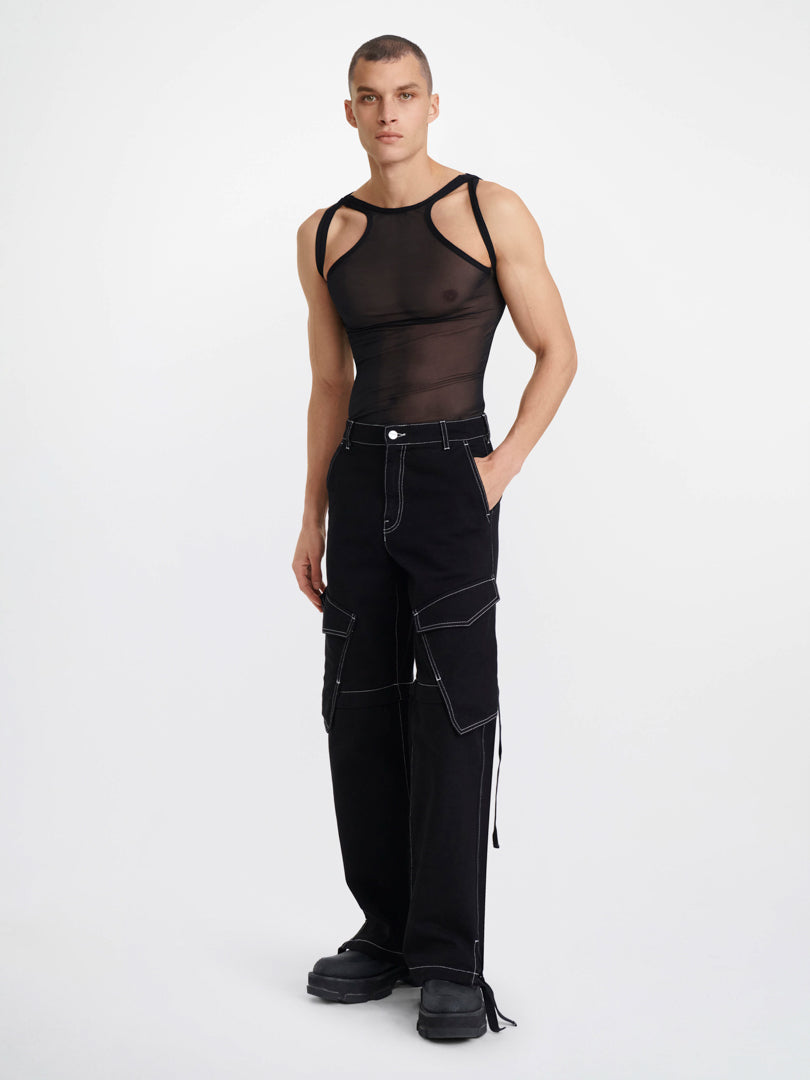 DENIM PARACHUTE PANT