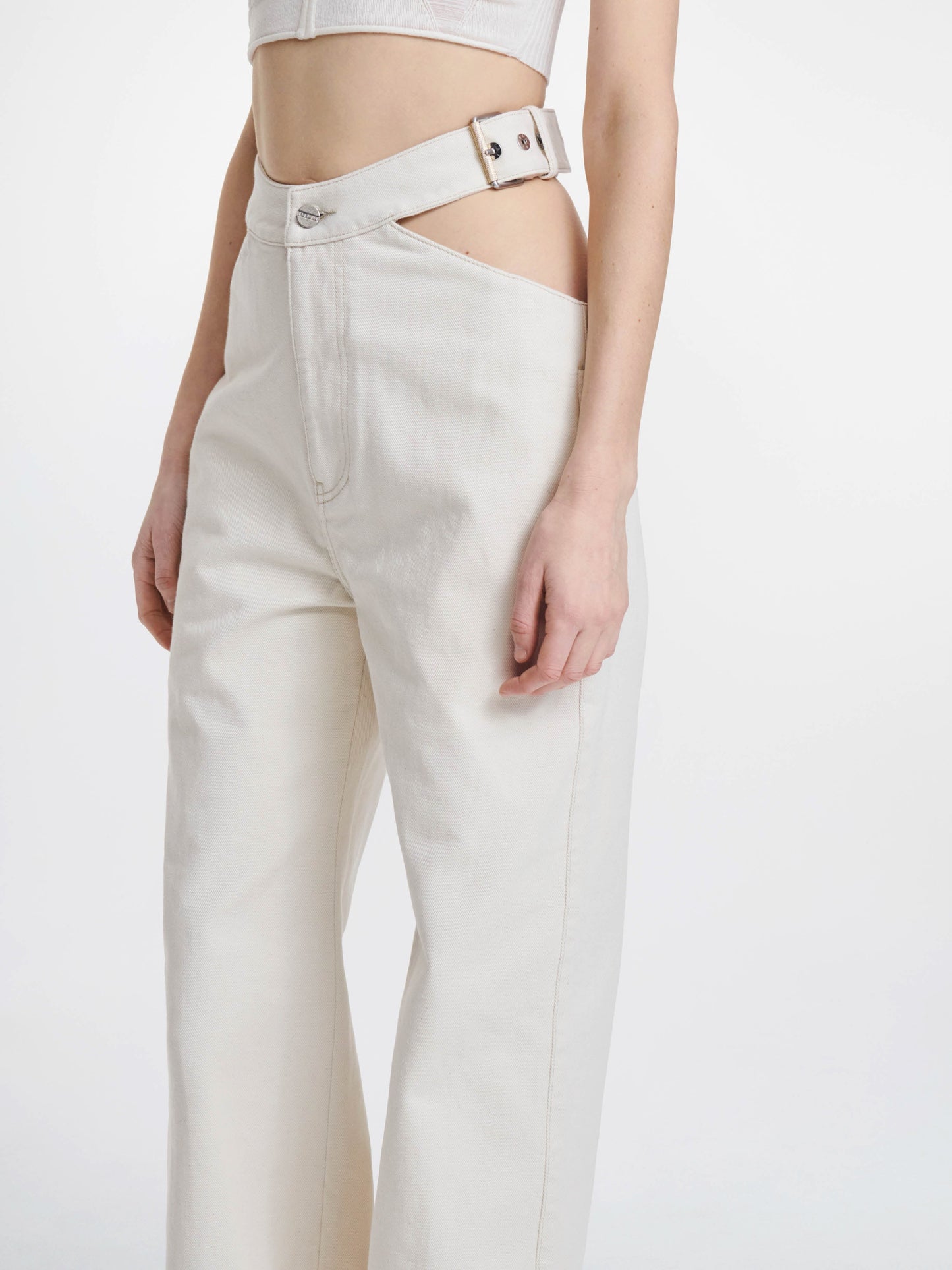 Y-FRONT DENIM TROUSER