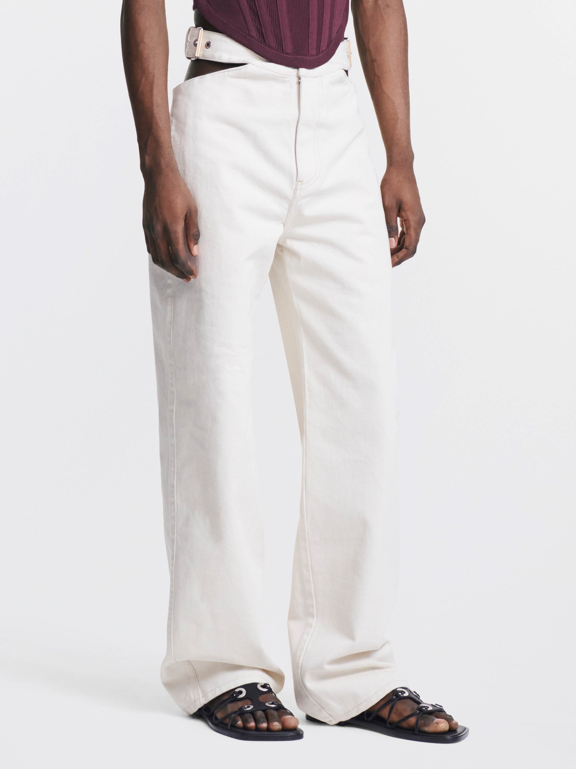 Y-FRONT DENIM TROUSER