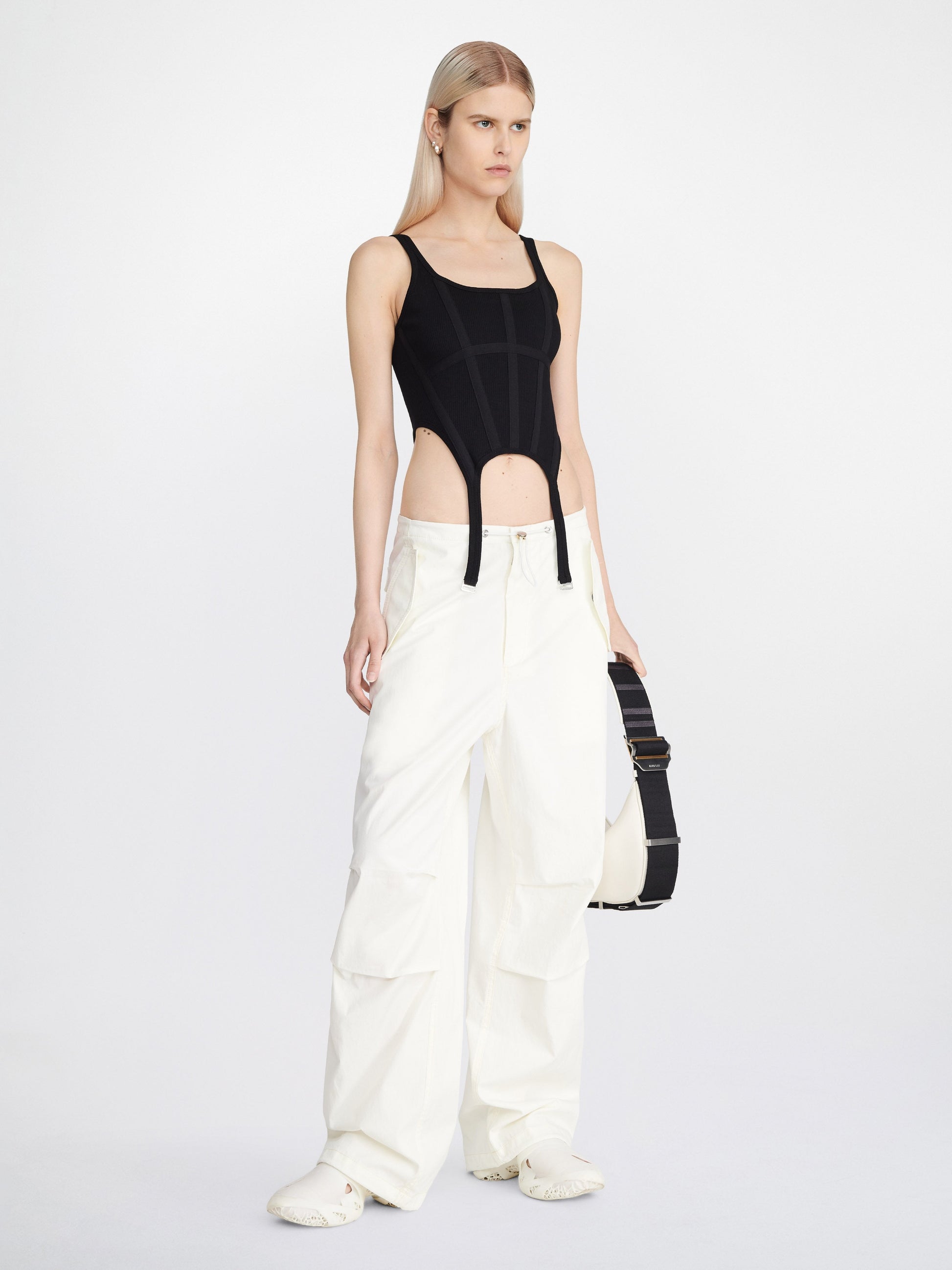 DION LEE | Toggle Parachute Pants | Ivory