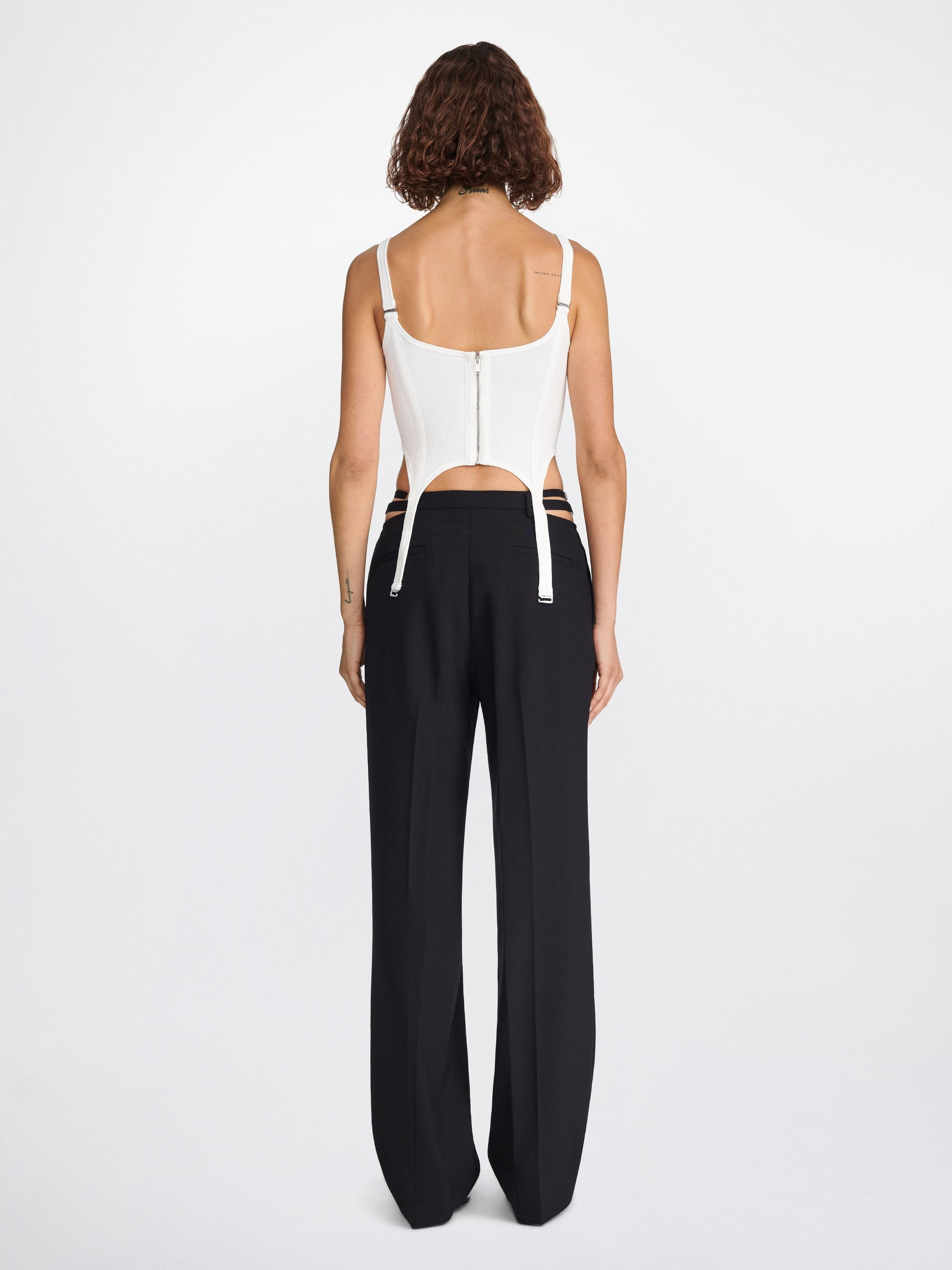 【関税込み】Dion Lee ブラック Constrictor パンツ DION LEE | Lingerie Wool Pant | Black