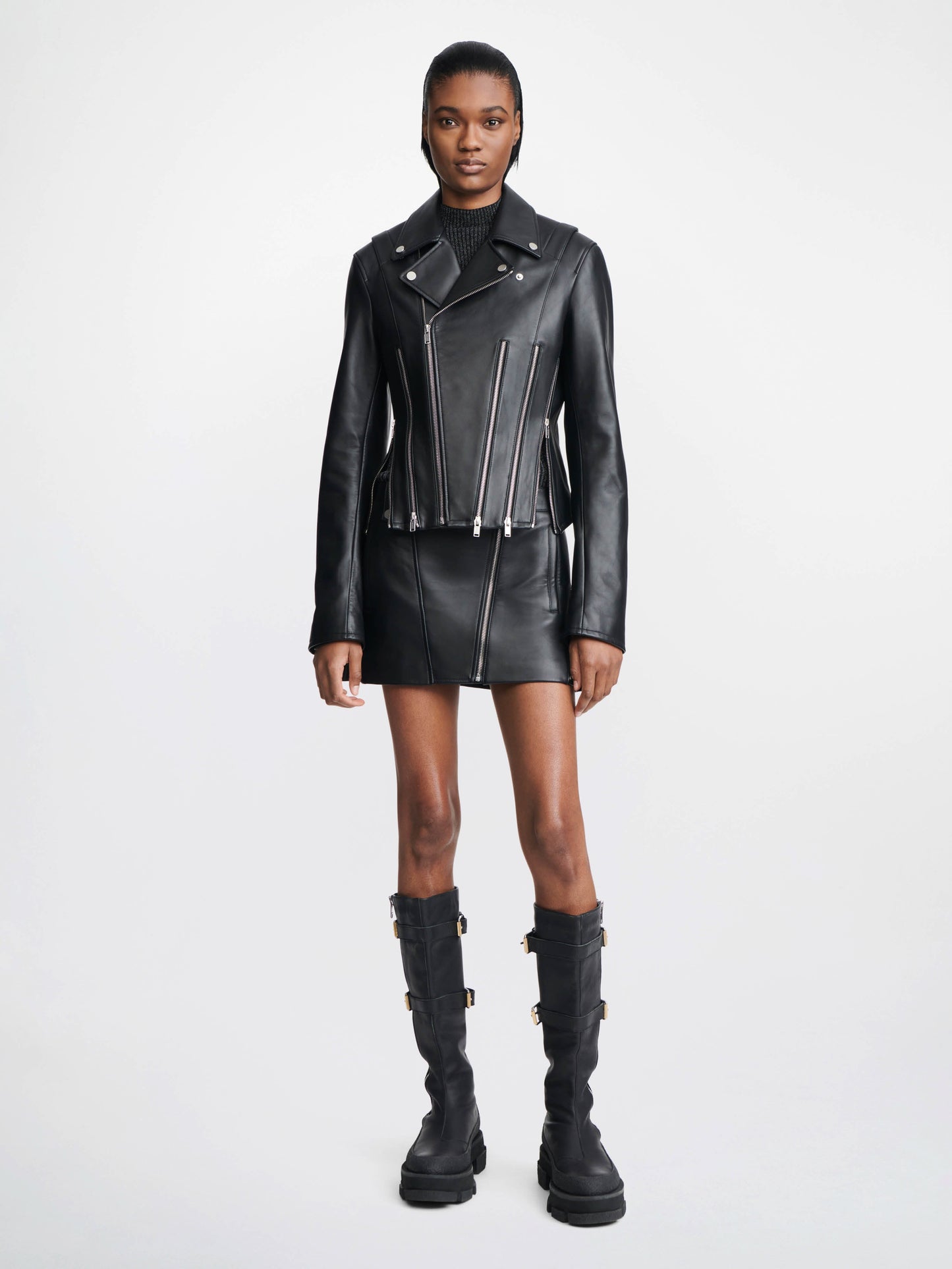 CORSET ZIP BIKER JACKET