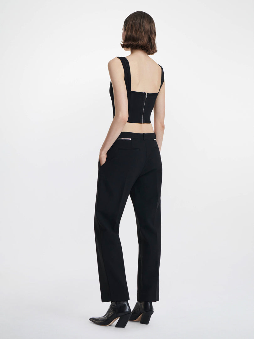 SLIM ZIP WAIST PANT