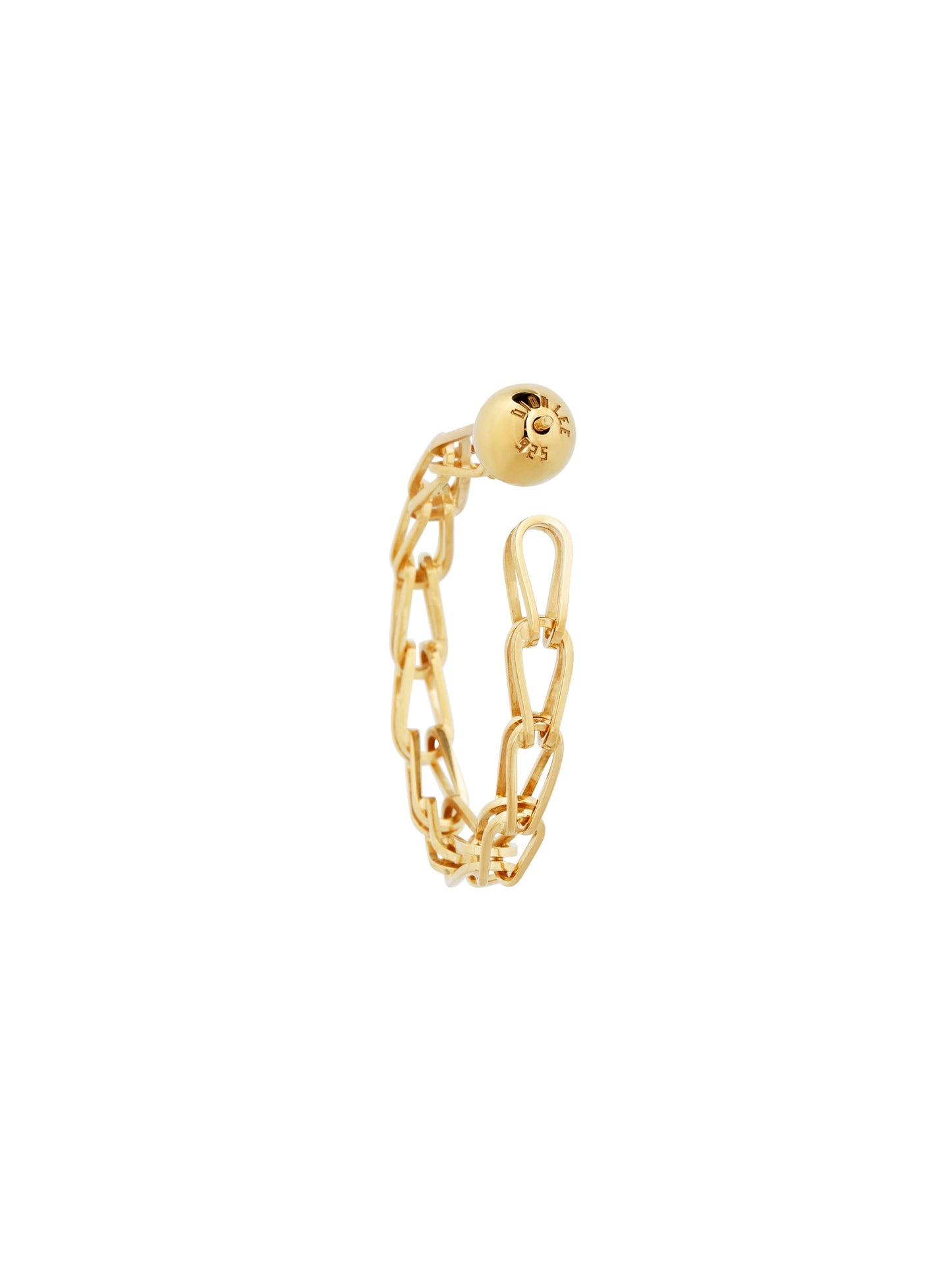 SMALL CHAIN LINK HOOP EARRING