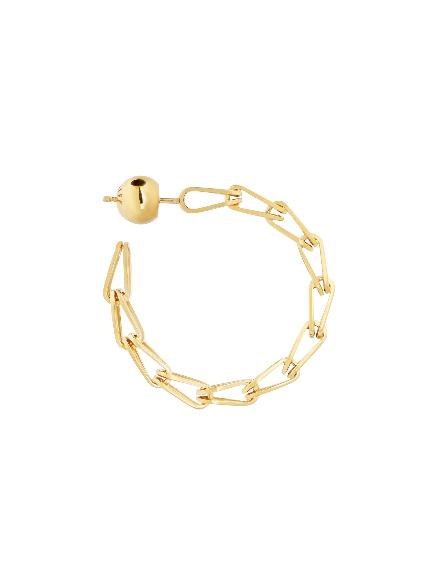 SMALL CHAIN LINK HOOP EARRING