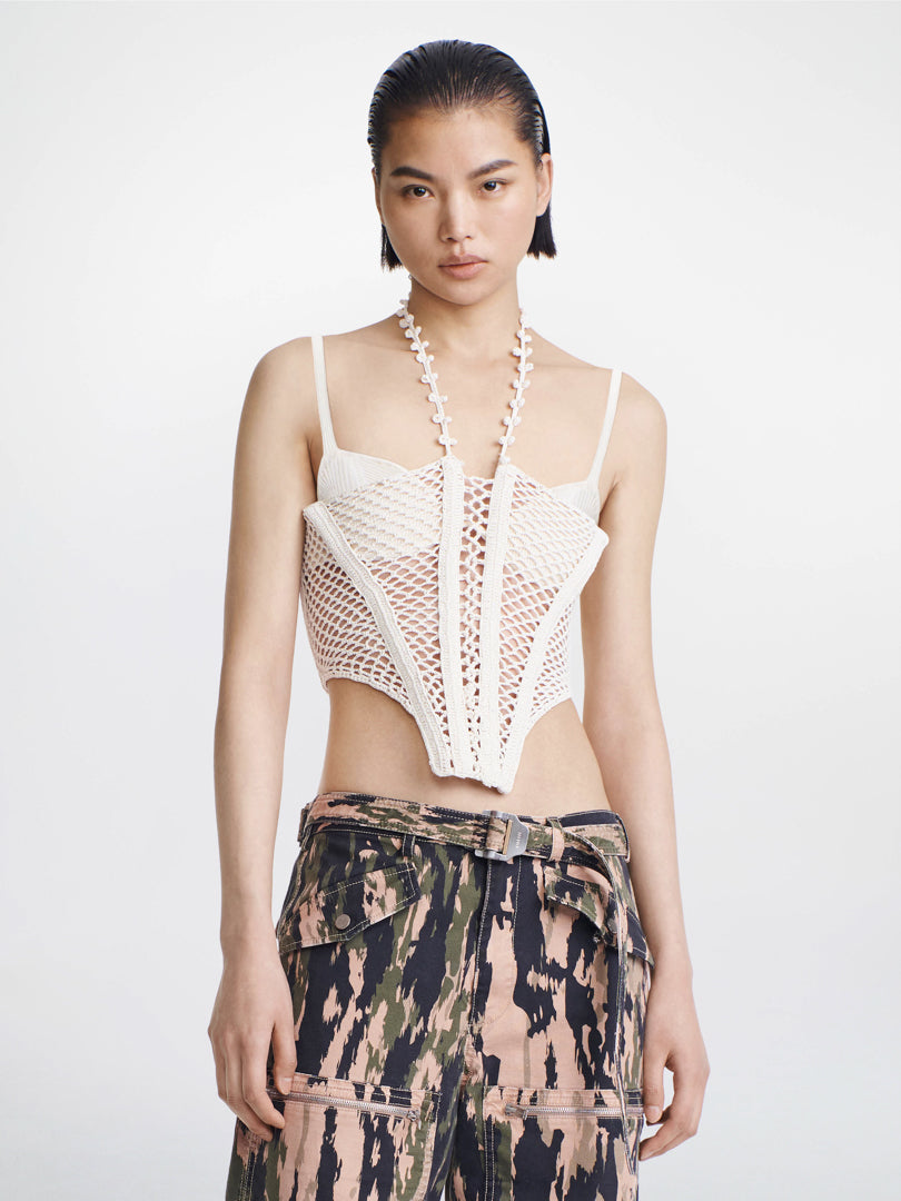 CORAL CROCHET CORSET