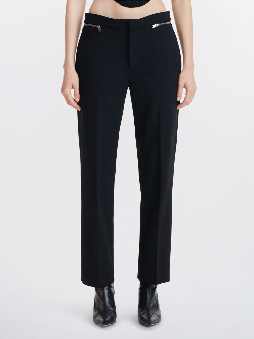 SLIM ZIP WAIST PANT