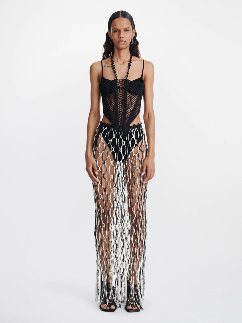 GIL NET CROCHET SKIRT