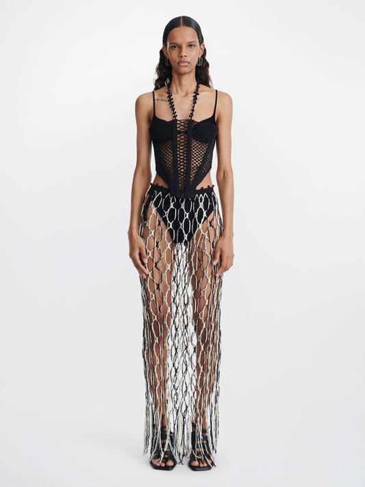 GIL NET CROCHET SKIRT