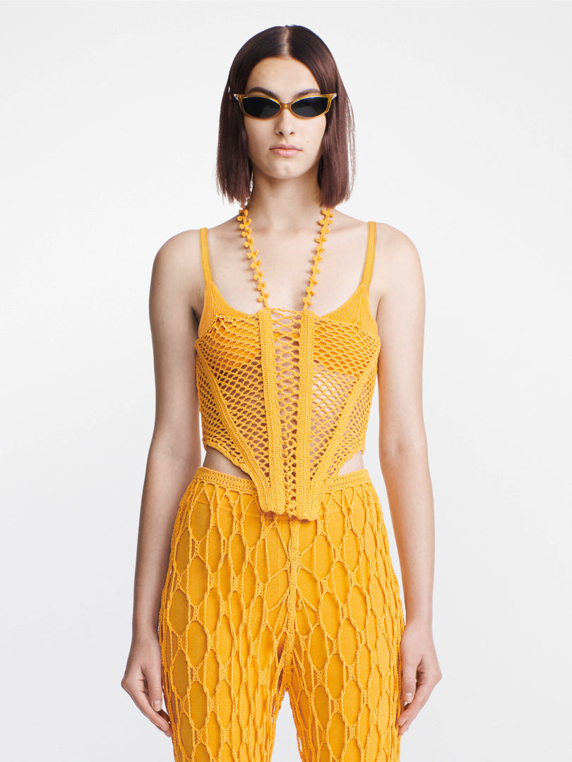CORAL CROCHET CORSET